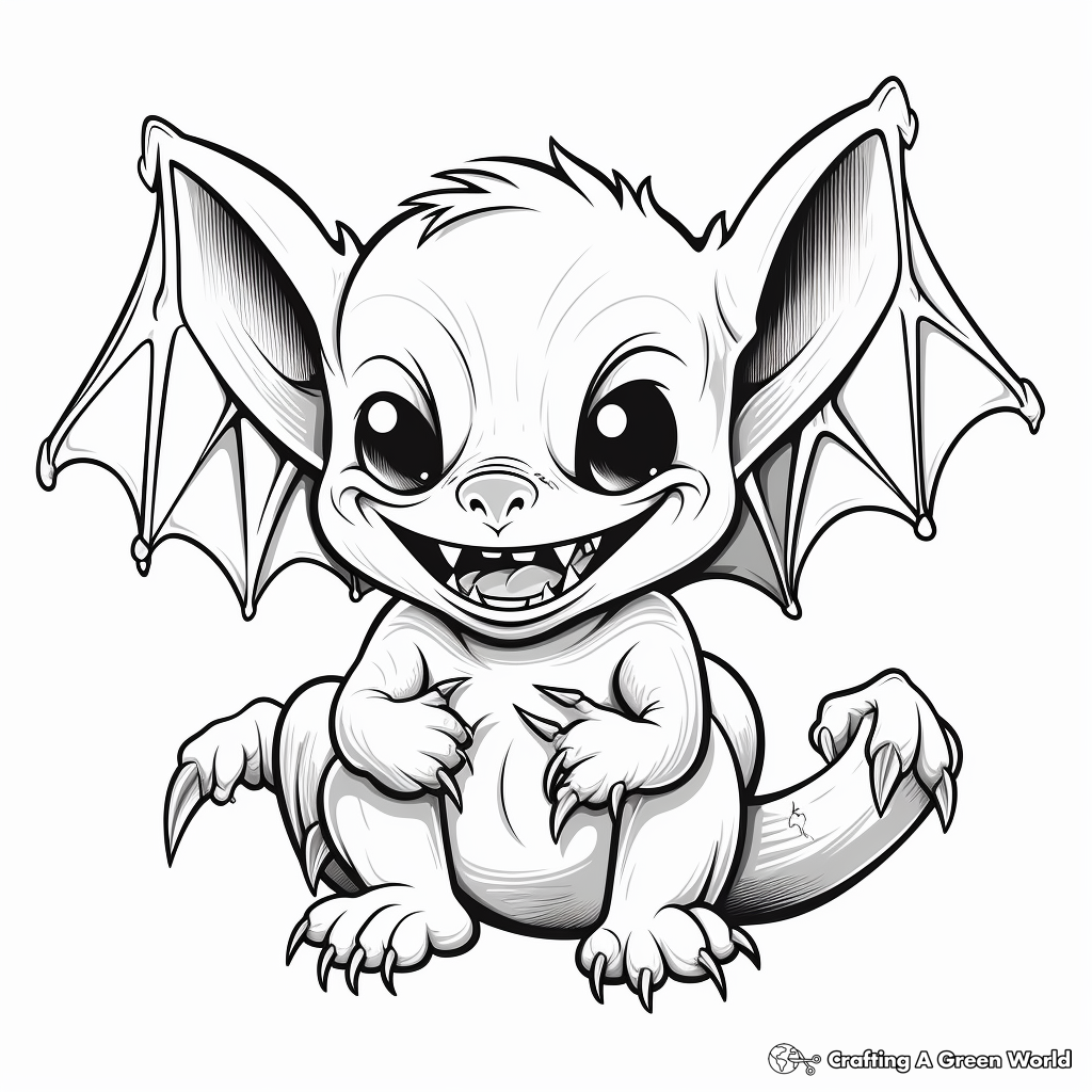 Vampire bat coloring pages