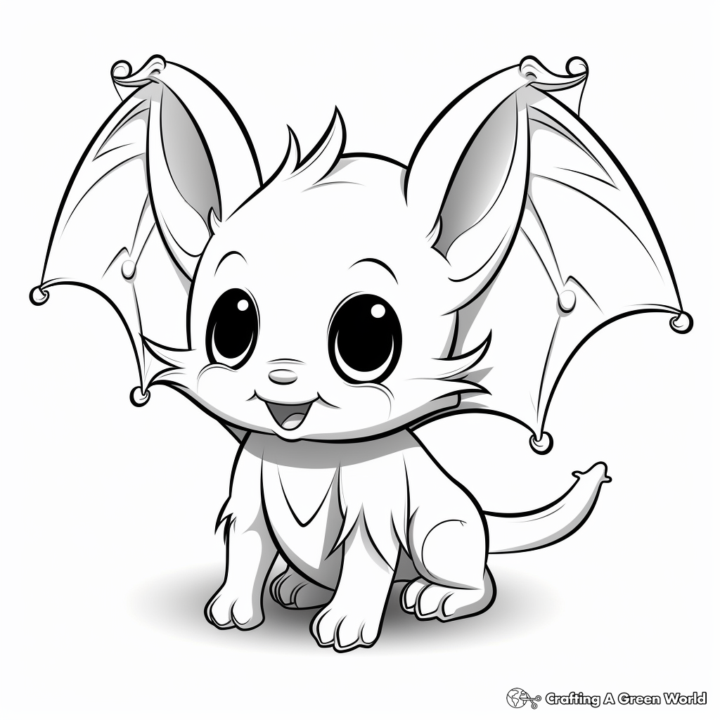 Baby bat coloring pages