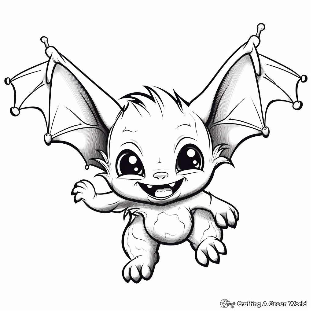 Baby bat coloring pages