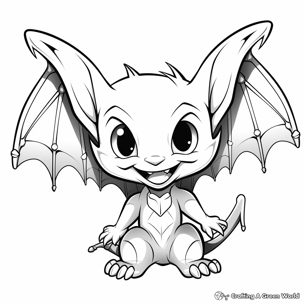 Bat wings coloring pages