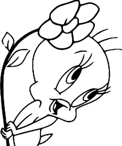 Interesting tweety bird coloring pages to attract children