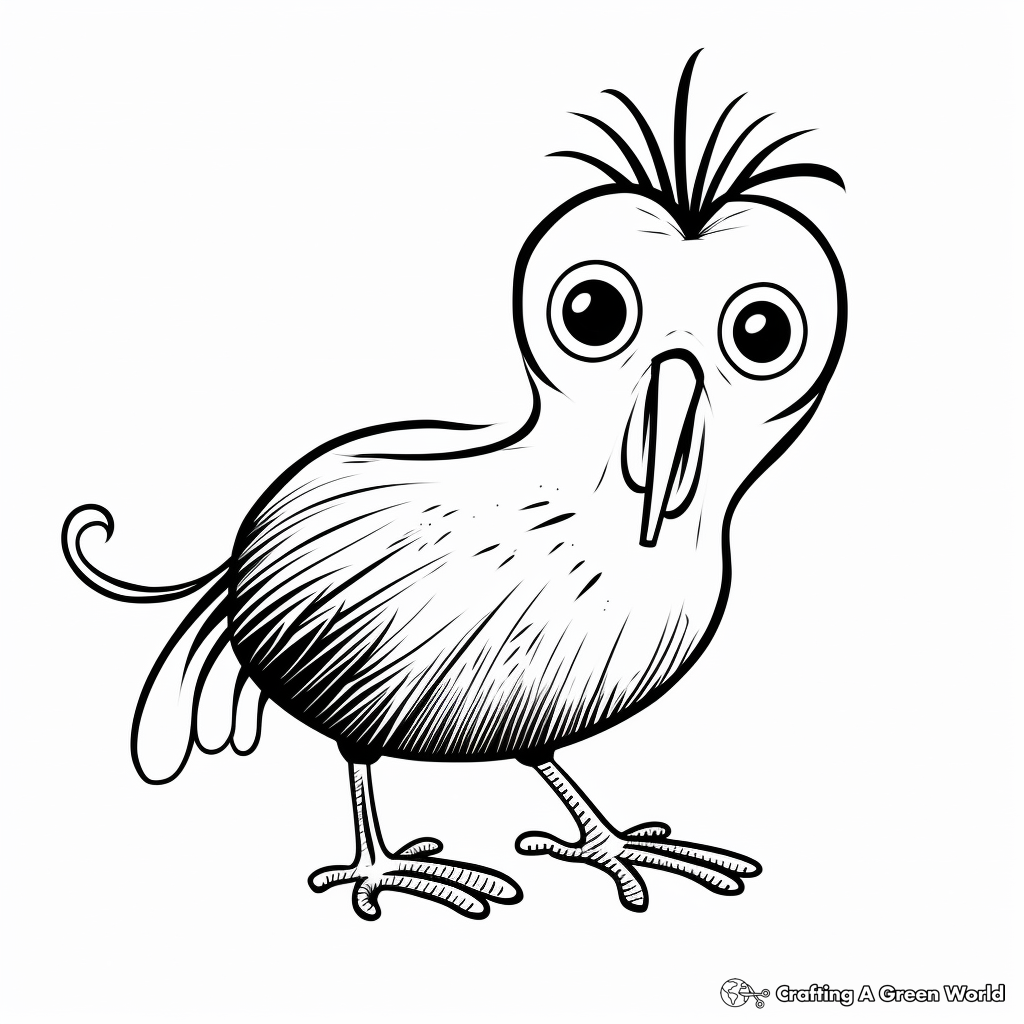 Kiwi bird coloring pages