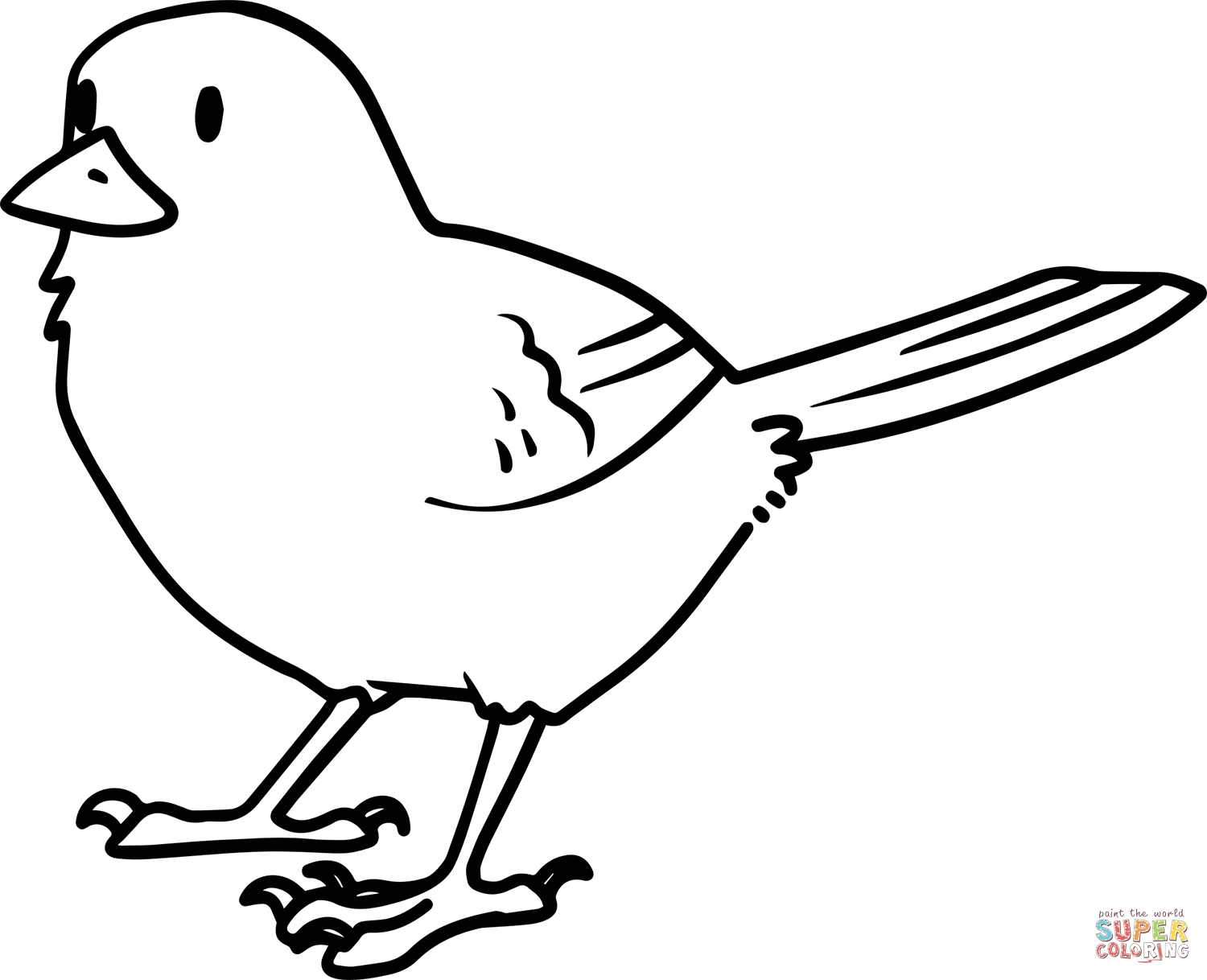 Cute bird coloring page free printable coloring pages