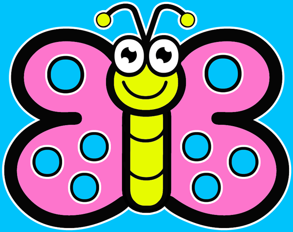 How to draw cartoon butterflies drawing tutorial for preschoolers and children