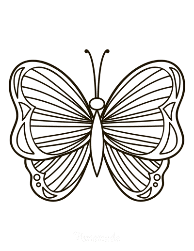 Free butterfly coloring pages for kids adults