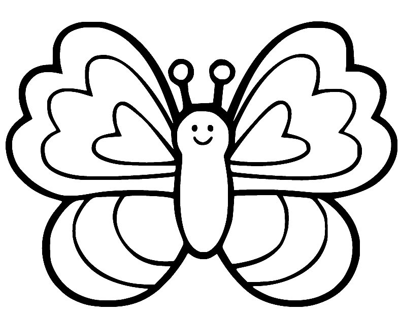 Butterfly for kids coloring page