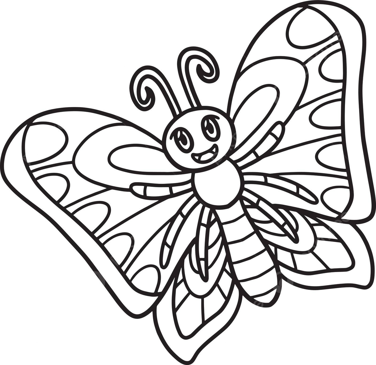 Butterfly animal isolated coloring page for kids child design symbol vector child design symbol png and vector with transparent background for free download