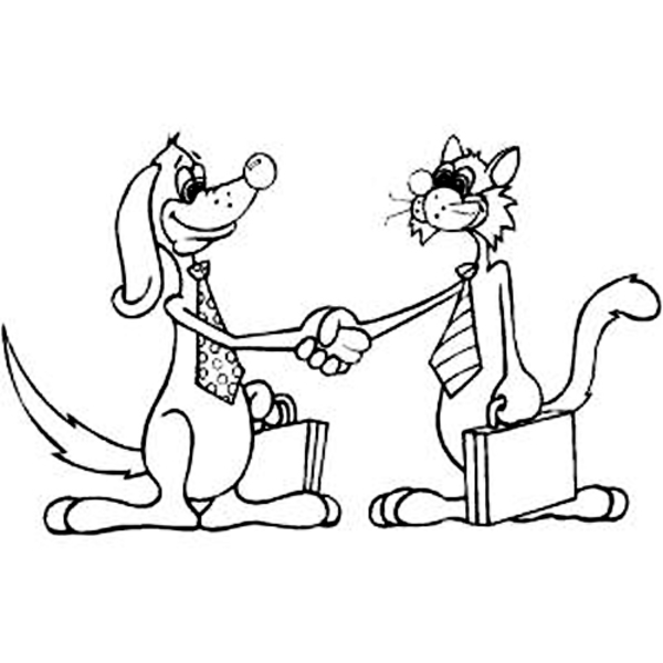 Dog and cat shaking hands free images at