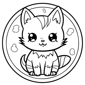 Page cartoon cat coloring pages images