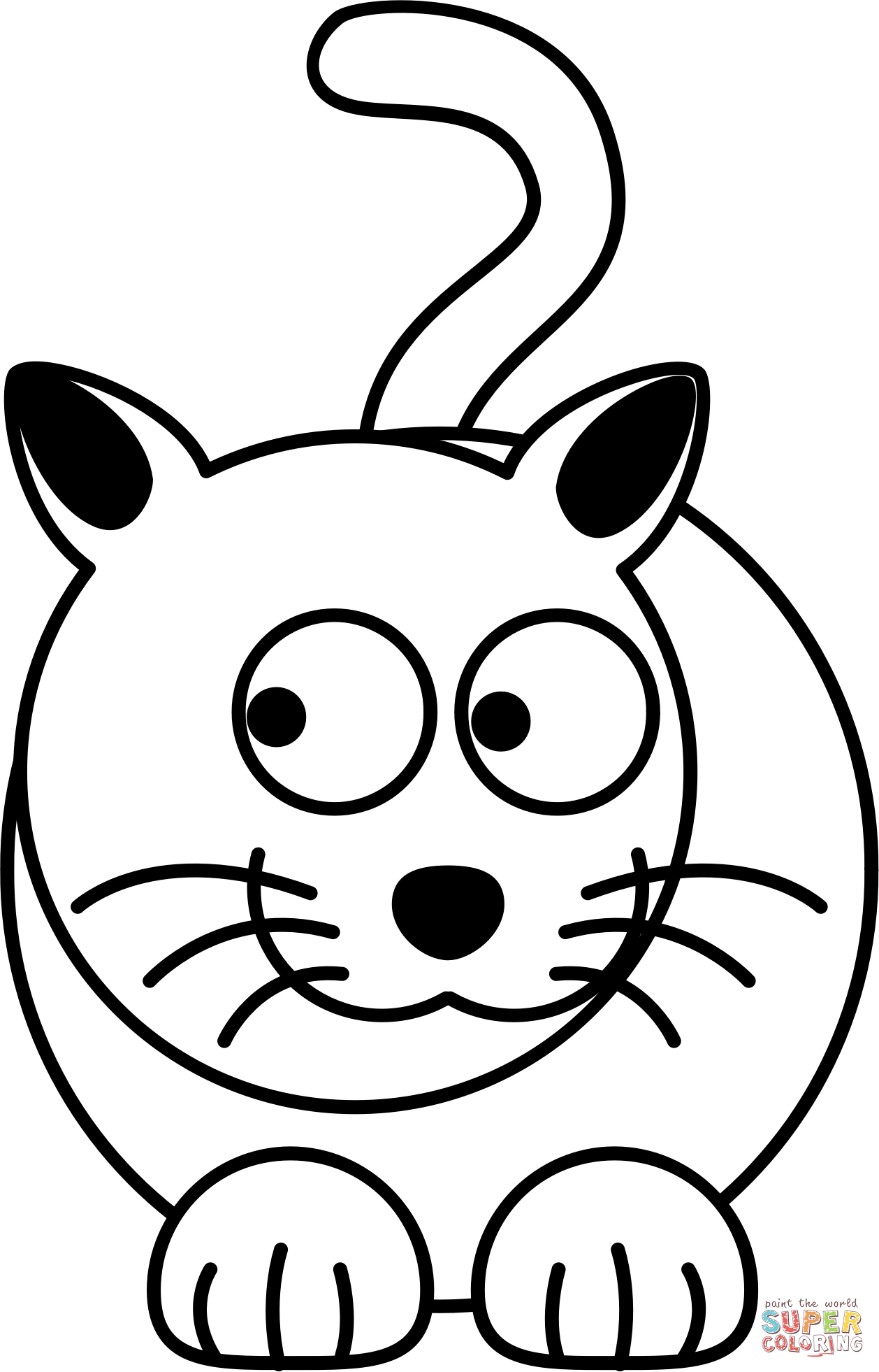 Kitty cat coloring page free printable coloring pages