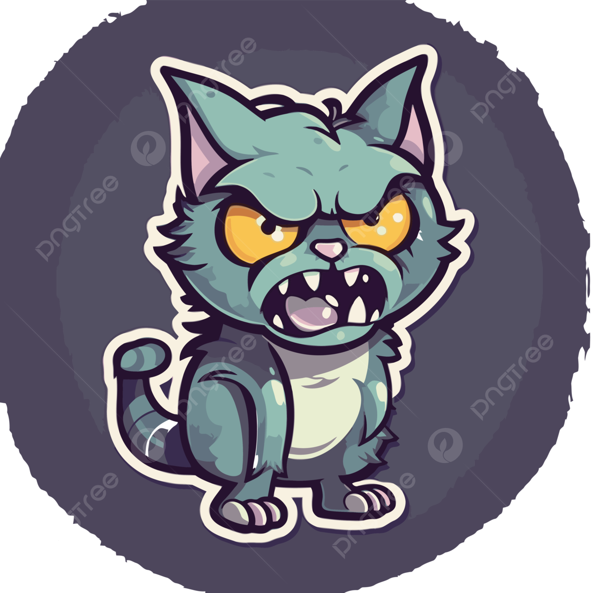 Scary cat vector art png images free download on