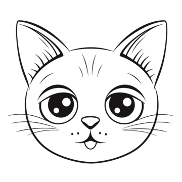 Cat face drawing png transparent images free download vector files