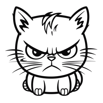 Angry cat drawing png transparent images free download vector files