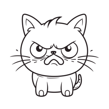 Angry cat drawing png transparent images free download vector files