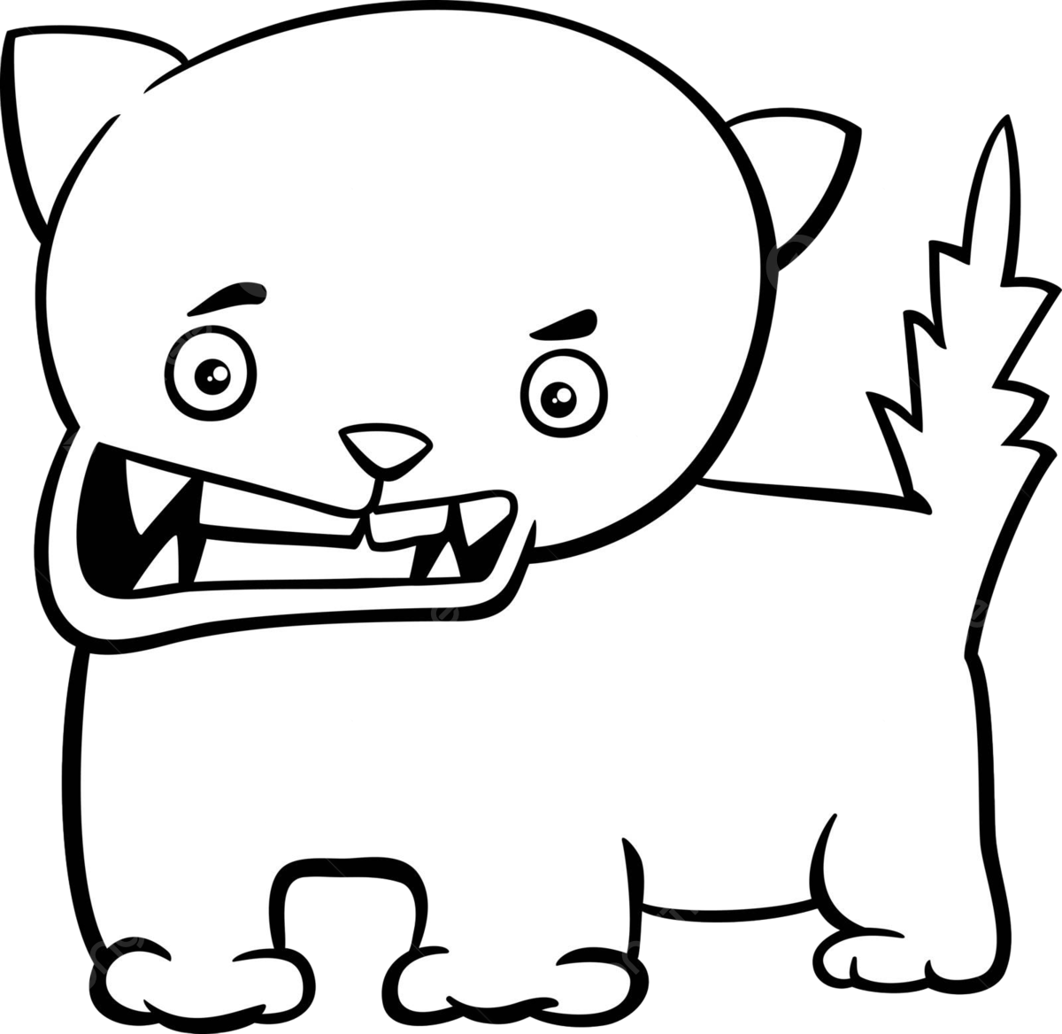 Angry cat coloring page png transparent images free download vector files