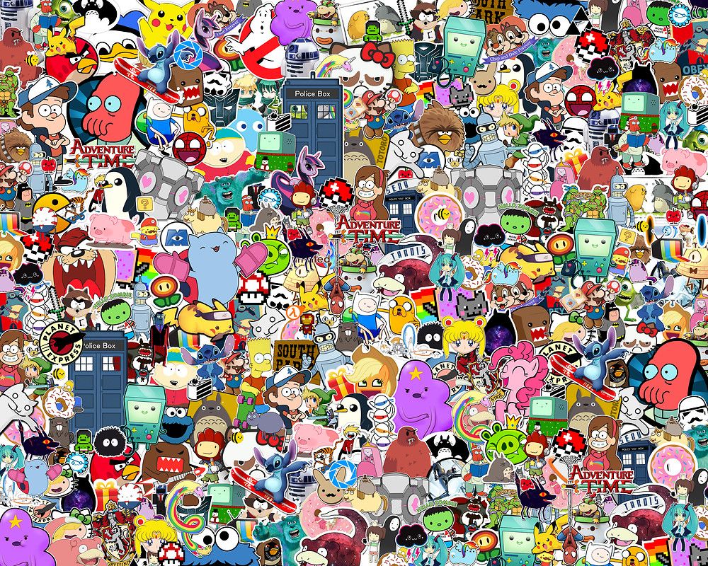 Cartoon collage wallpapers