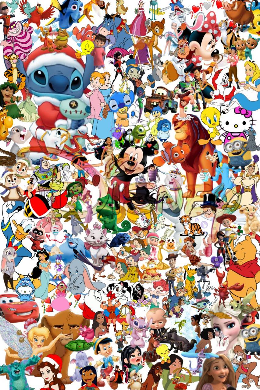 Disney character collage s on