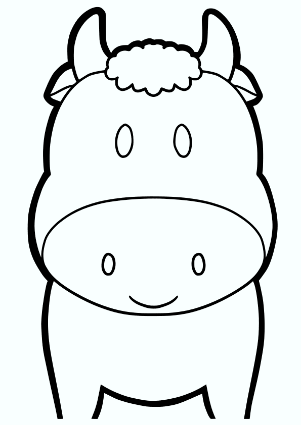 Cow drawing for coloring page free printable nurieworld