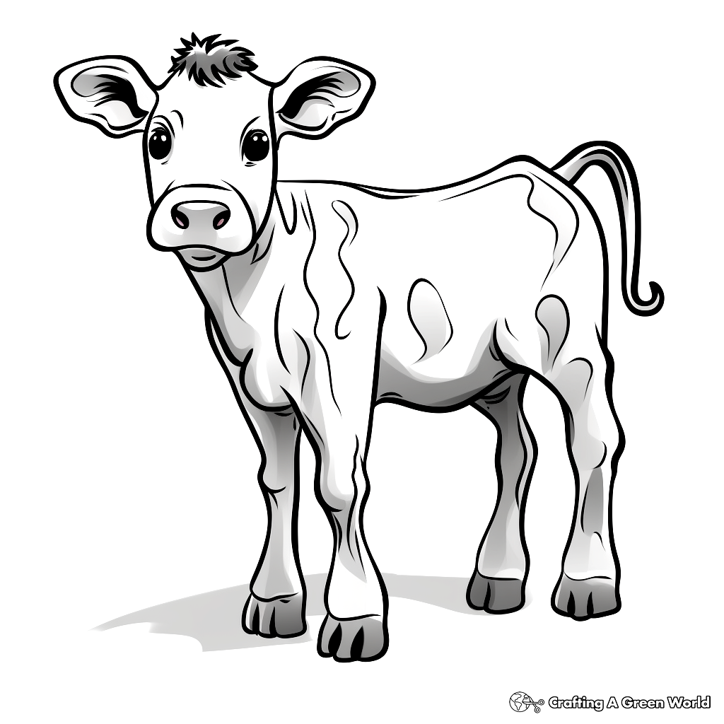 Cow coloring pages