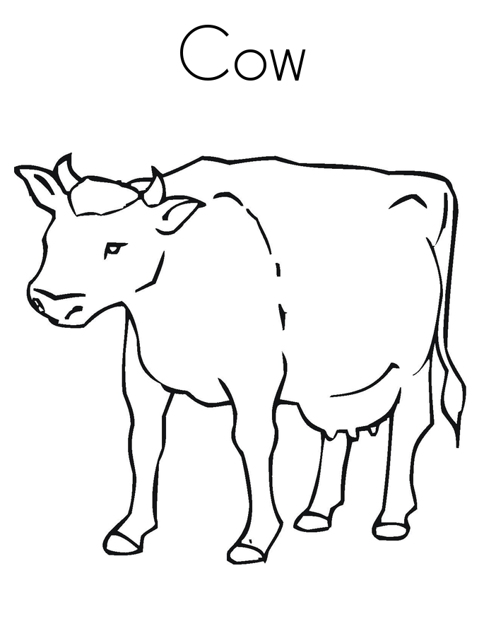 Free printable cow coloring pages for kids