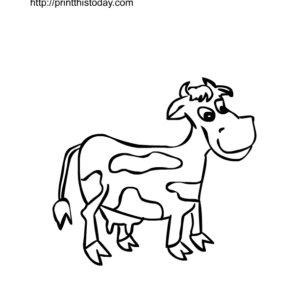 Cute cow coloring pages printable for free download