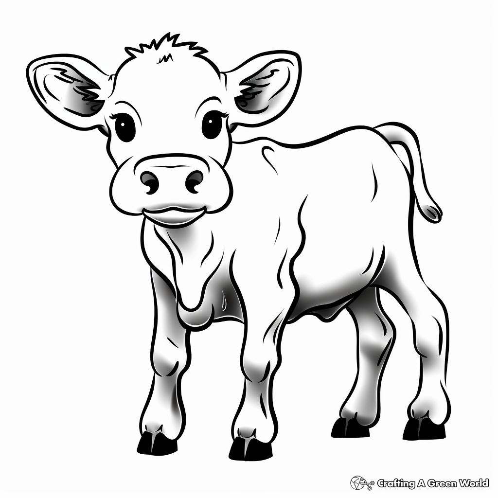 Baby cow coloring pages