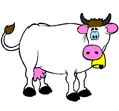 Colored page dairy cow painted by cow