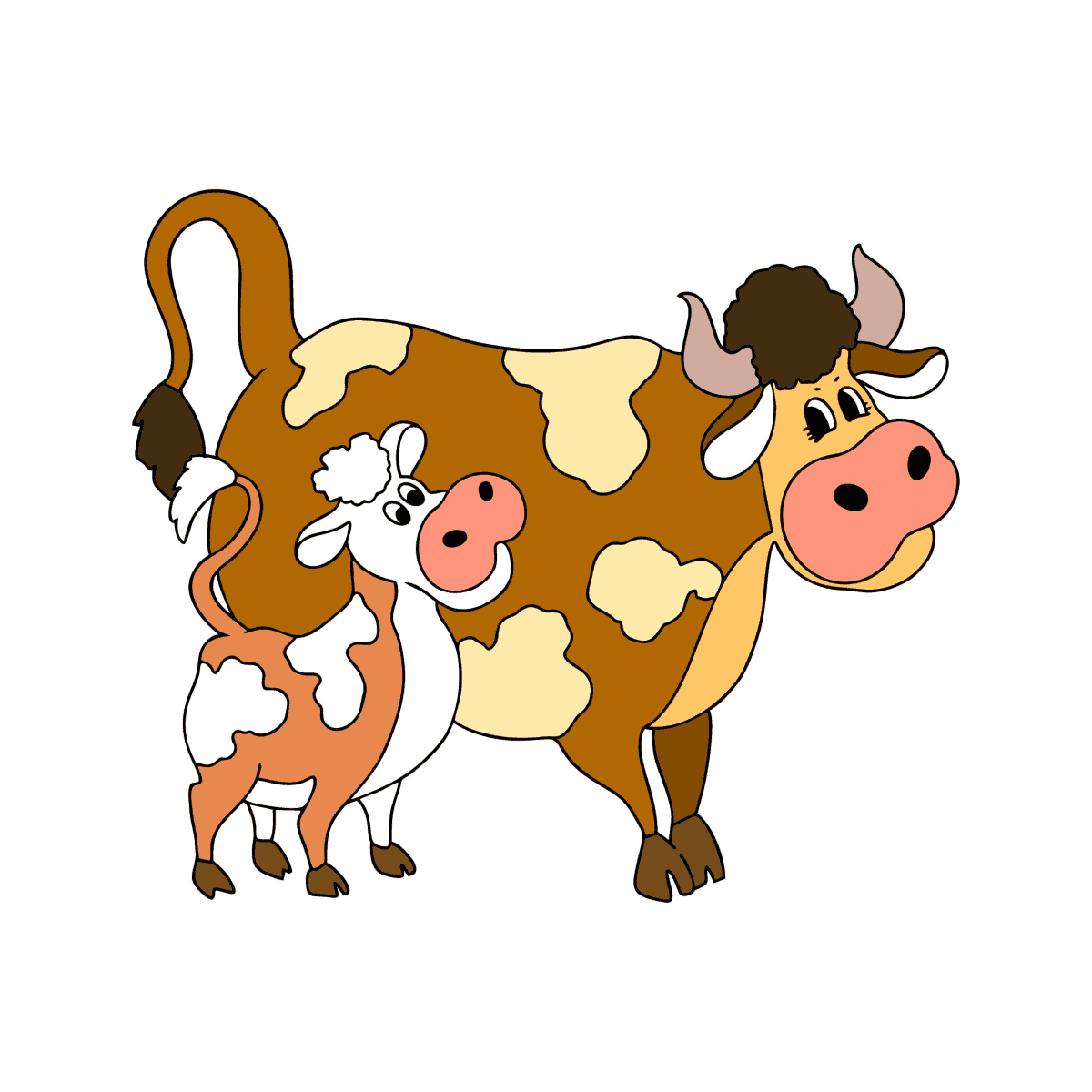 Cow coloring pages