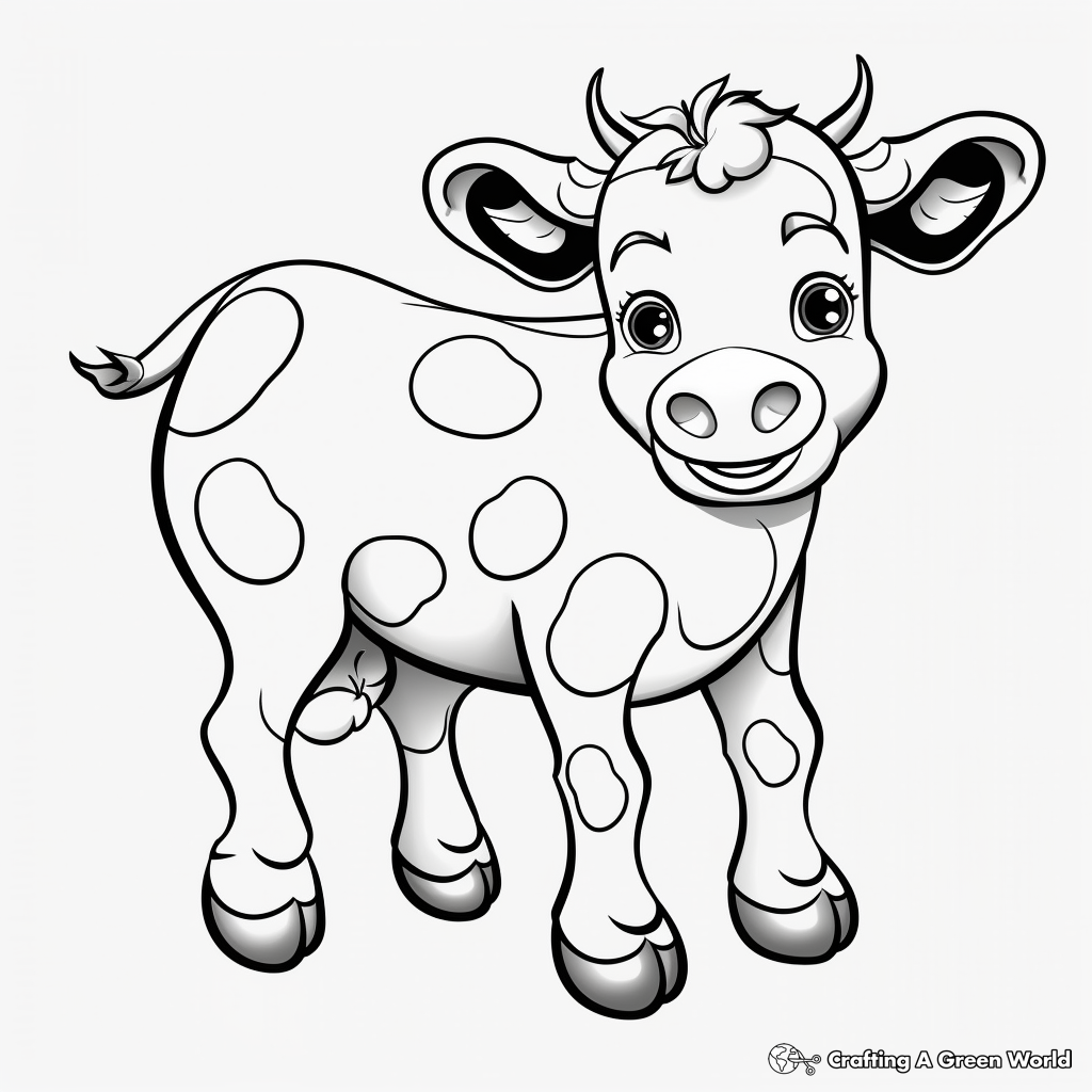 Strawberry cow coloring pages