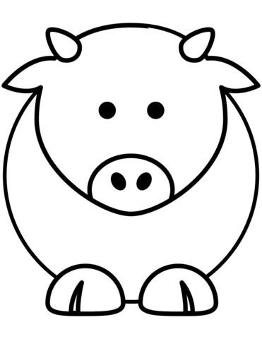 Cartoon cow coloring page free printable coloring pages