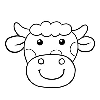 Cute coloring cow images