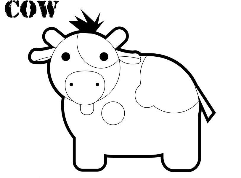 Chibi cow coloring page cow coloring pages coloring pages coloring pictures