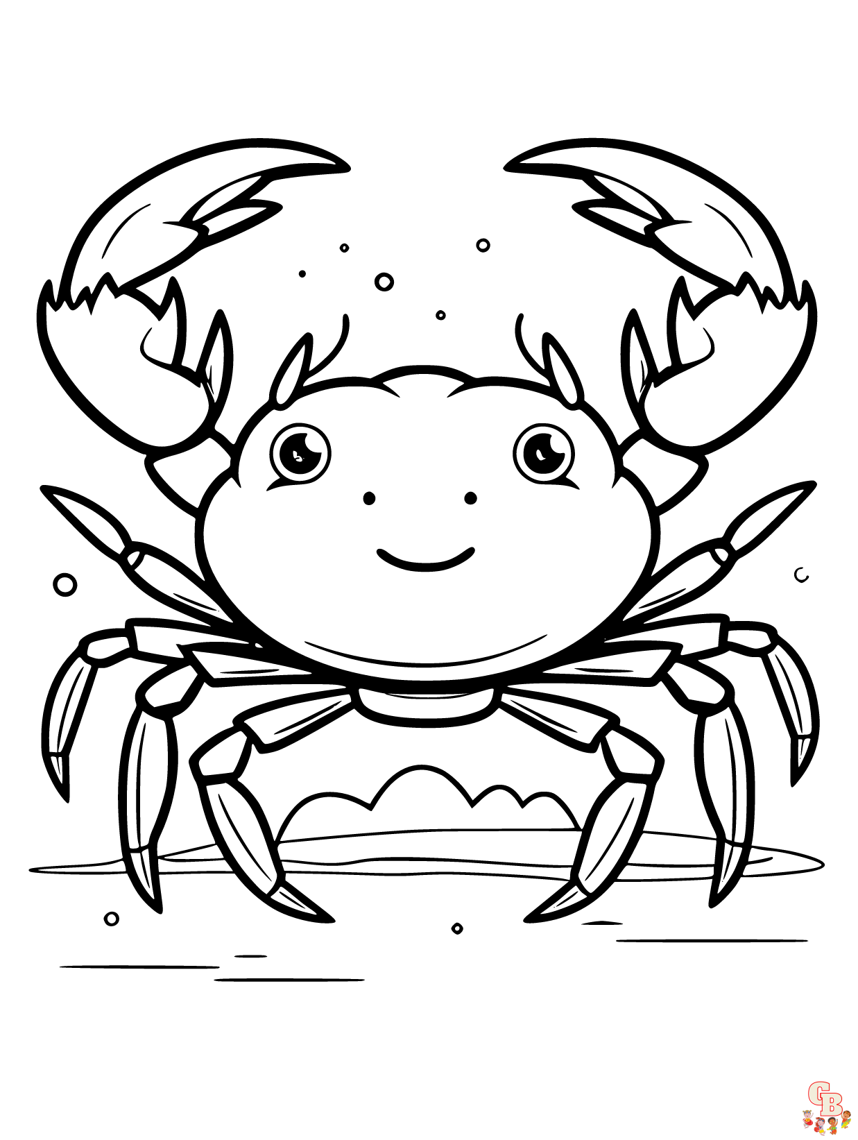 Crab coloring pages