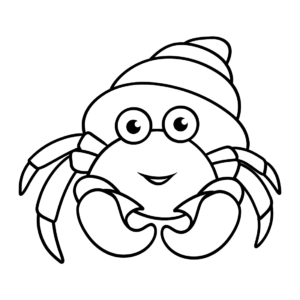 Hermit crab coloring pages printable for free download