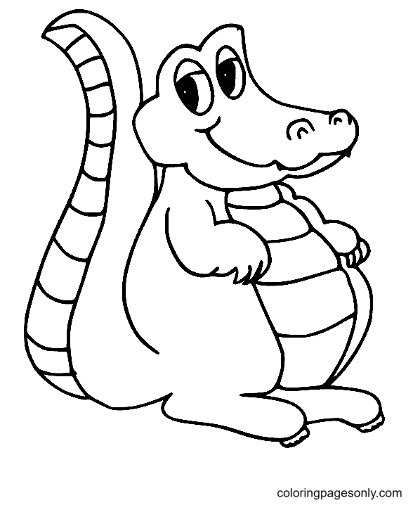 Alligator coloring pages printable for free download