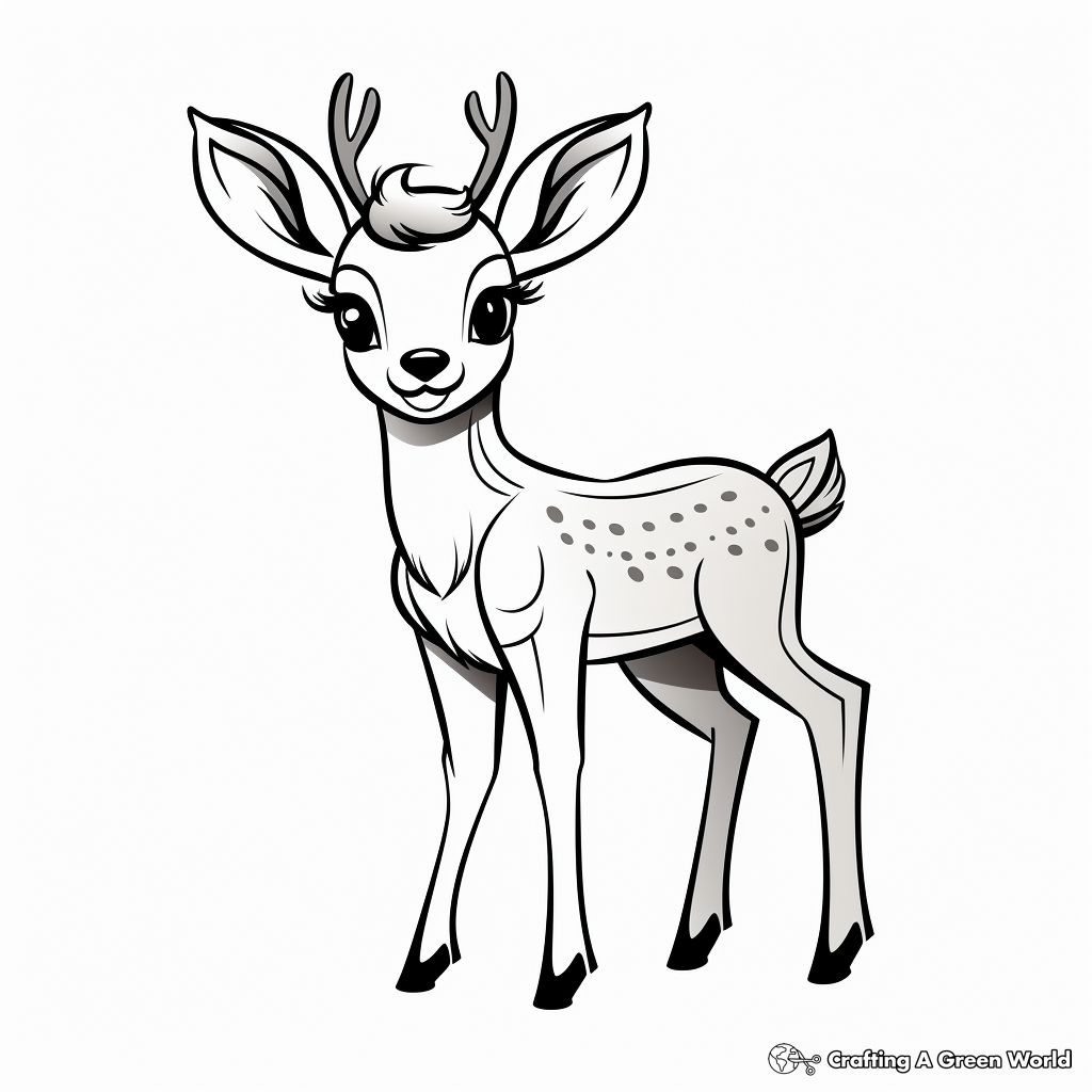 Easy deer coloring pages
