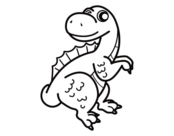 Baby spinosaurus coloring page