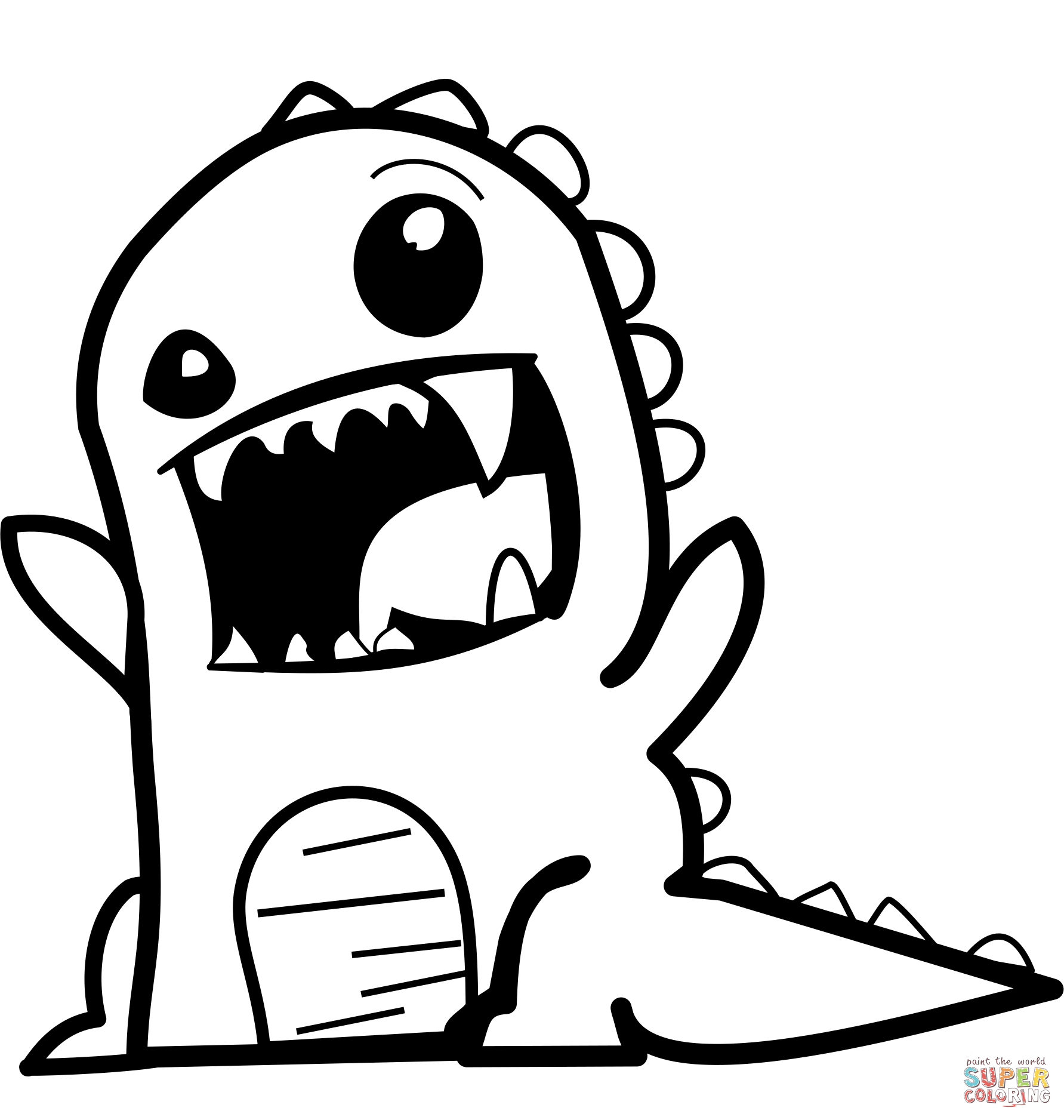 Rawr dinosaur outline coloring page free printable coloring pages