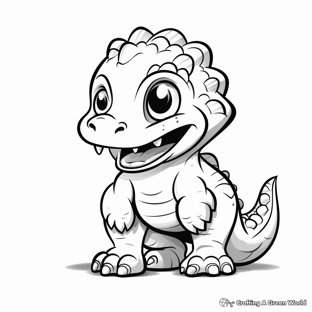 Baby t rex coloring pages