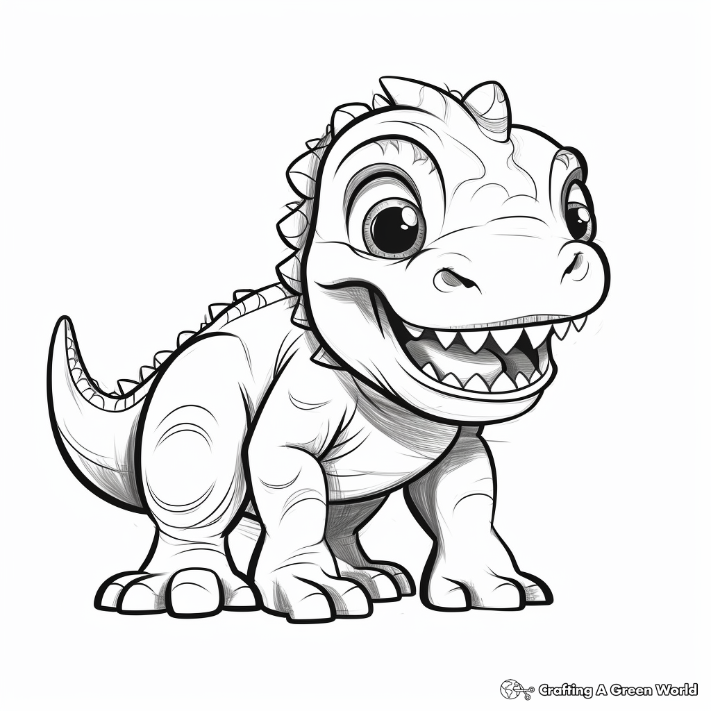 Baby t rex coloring pages