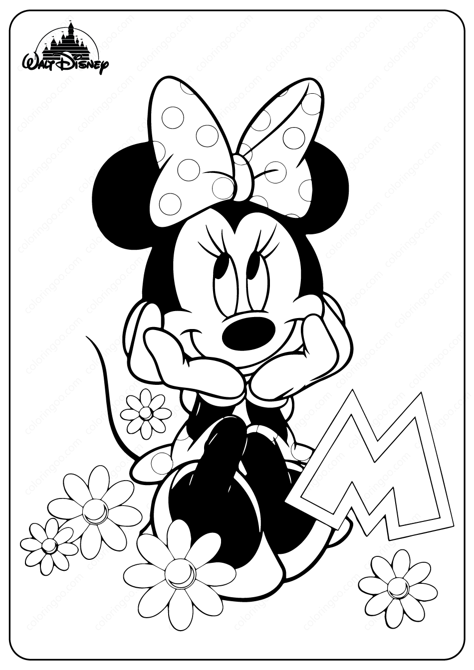 Printable disney minnie mouse pdf coloring pages free printable pdf coloring pages and â minnie mouse coloring pages disney coloring pages minnie mouse drawing