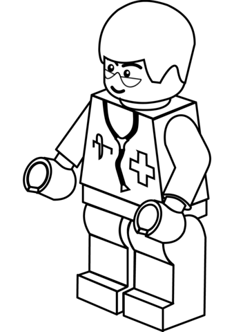 Lego doctor coloring page free printable coloring pages