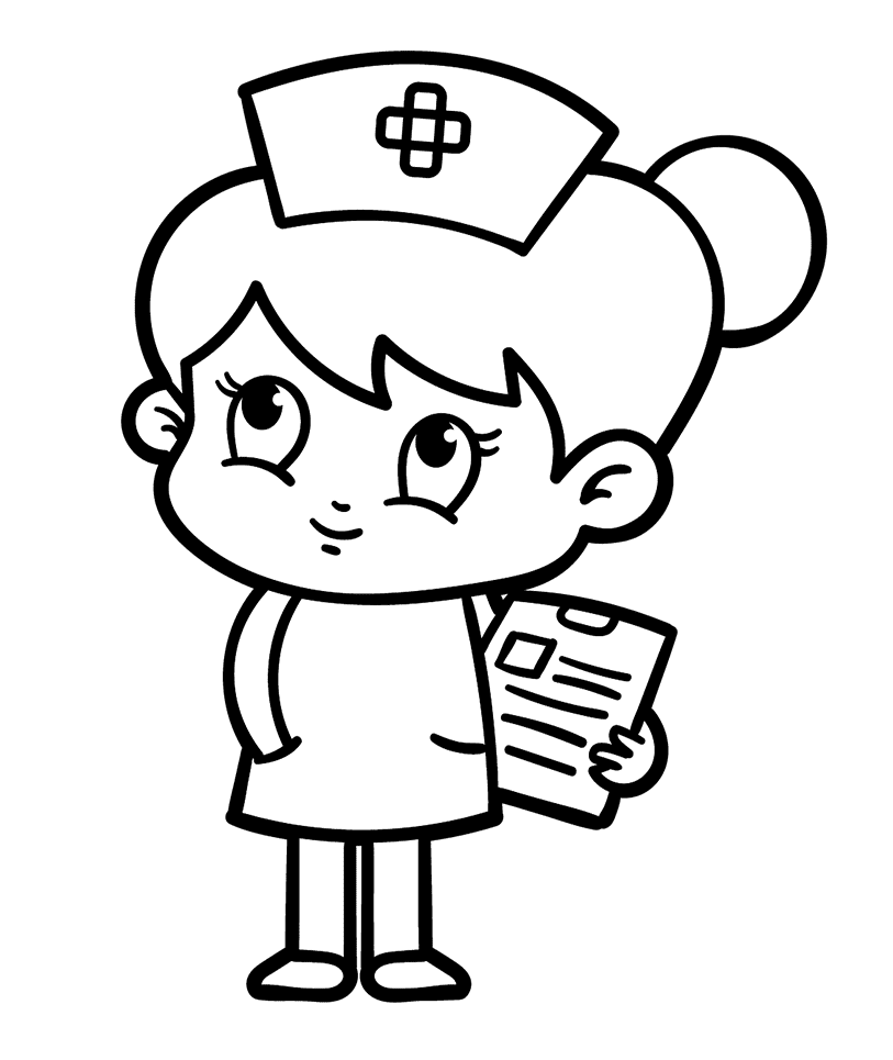 Nurse coloring pages printable for free download