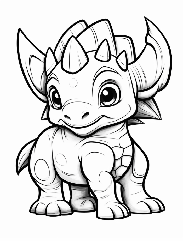 Triceratops coloring pages hue therapy