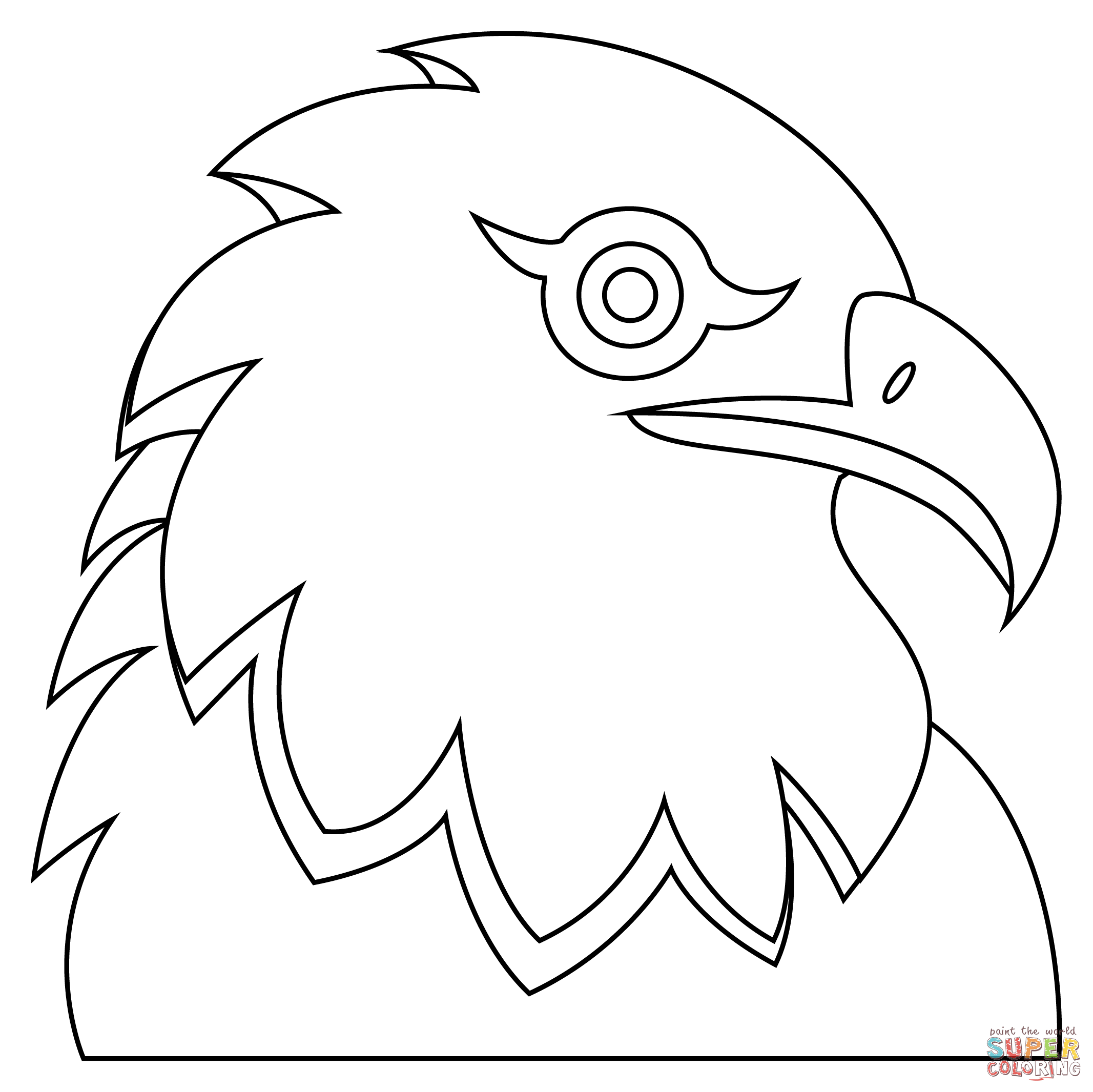 Eagle face coloring page free printable coloring pages