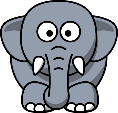 Cartoon elephant clip art image