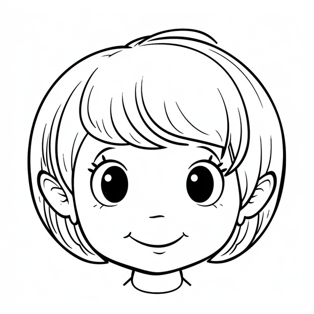 Cartoon girl s face coloring page outline sketch drawing vector bang drawing bang outline bang sketch png and vector with transparent background for free download