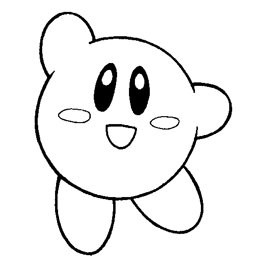 Kirby lineart by flintofmother on deviantart coloring pages super mario coloring pages kirby