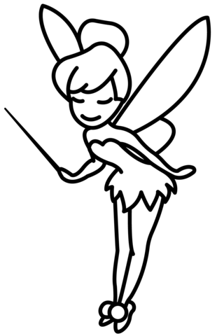 Chibi tinkerbell coloring page free printable coloring pages