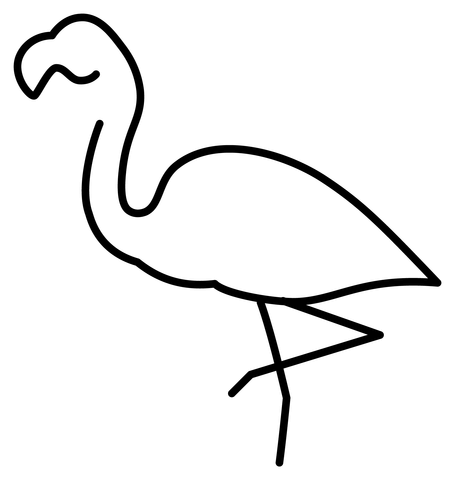 Flamingo emoji coloring page free printable coloring pages